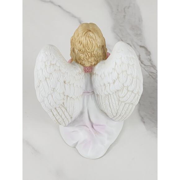 Homco Christmas Praying Angel Kneeling 5 1/2" Nativity Figurine 90s Malaysia Vtg - Picture 7 of 14